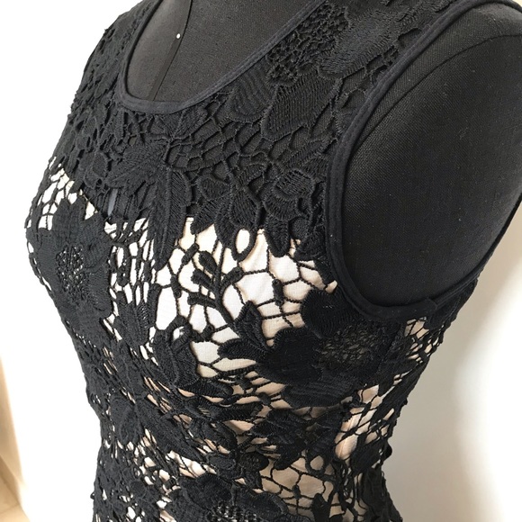 Black Lace Midi Dress - Picture 3 of 5